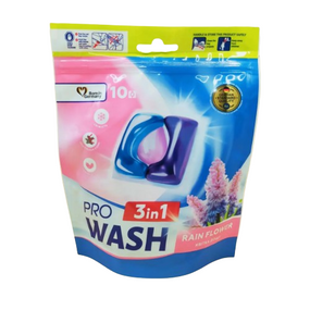 Капсули для прання 10шт (дой-пак) Квітка дощу ProWash 2К