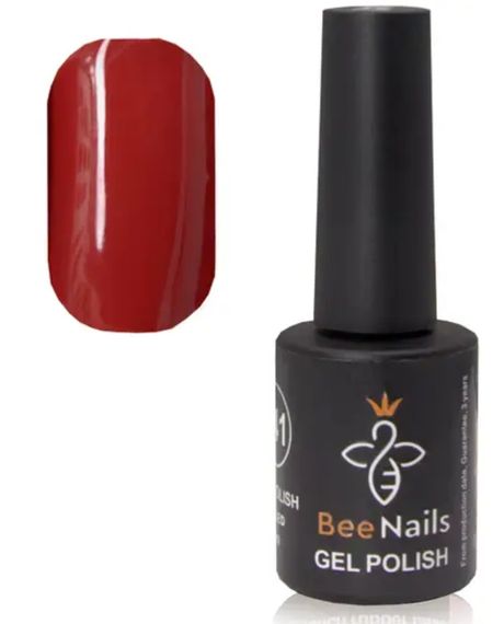 Гель-лак для ногтей Bee Nails 151 (вишнево-красный) 8мл | Зображення 2