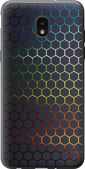 Чехол на Samsung Galaxy J7 2018 Переливающиеся соты "498u-1502-17620"