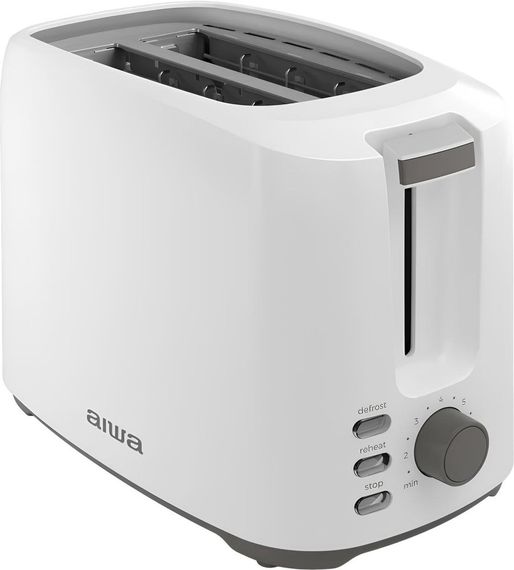 Тостер AIWA ASATAN ABT-700 750Вт/ 2 відділення/мех. управління/розморожування/підігрів булочок/білий | Зображення 1