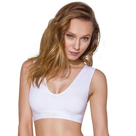 Спортивний топ з еластичної бавовни Passion PS005 TOP XL, white Sex Aura