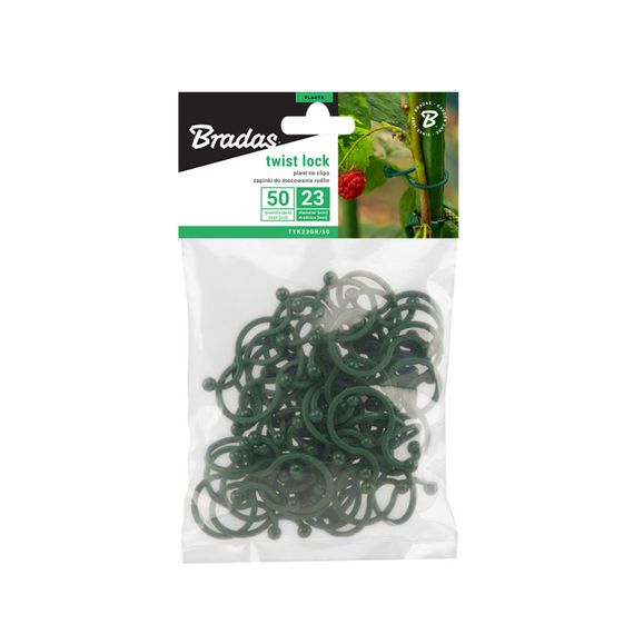 Затискачі Bradas TWIST LOCK діаметром 23 мм 50 шт TYK23GR/50 | Зображення 1