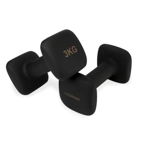 Гантелі вінілові Cornix Square 2 x 3 кг XR-0408 Black | Зображення 5