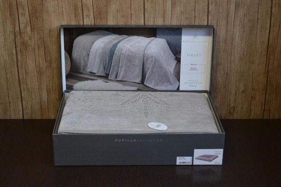 Махровое покрывало Pupilla 220 х 240 см Violet Kahve | Зображення 1