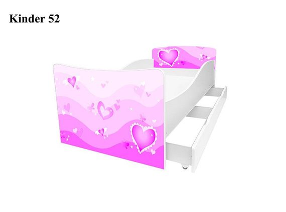 Детская кровать Kinder 52 Love, с ящиком для белья | Зображення 1