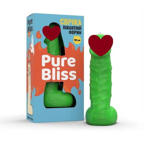 Свеча пикантной формы Pure Bliss BIG Green зеленая, 18 см sexstyle