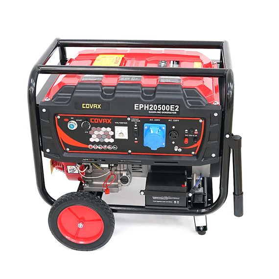 Генератор бензиновий COVAX EPH20500E2, 9.5kW, однофазний 220V, 50Hz, DC12V, 21HP | Зображення 2