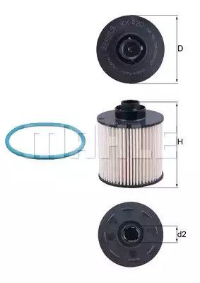 Фільтр паливний MAHLE/KNECHT PSA/Ford HDI/TDCI 14-, MAHLE/KNECHT (KX420D) | Зображення 2