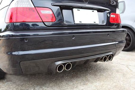 Дифузор заднього бампера V3 (для M3, Карбон) для BMW 3 серія E-46 1998-2006 рр | Зображення 1