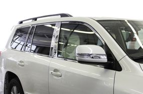 Повна окантовка вікон і на стійки (нерж) для Toyota Land Cruiser 200