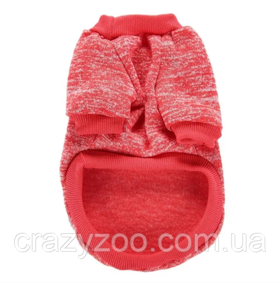 Кофта для собак та котів EcoToys Red M ряба червона A: 30 см B: 37 см C: 24 см 7106 | Зображення 1