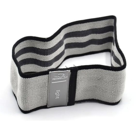 Тканева гумка для фітнесу та спорту PowerPlay 4111 Hip Band S Heavy Сіра (d_64cm) (PP_4111_Grey_S) | Зображення 5