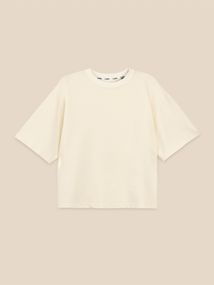 Футболка оверсайз однотонна жіноча LAWA WBC02538 2XL Молочний shop (2000999638565)