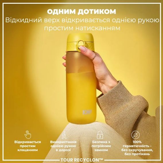 Пляшка для води ION8 750 мл (ЕКО пляшка) BPA Free Yellow (I8RF750YEL) | Зображення 5
