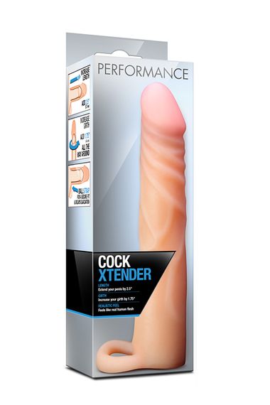 Насадка на пеніс кібершкіра Blush PERFORMANCE cock XTENDER BEIGE, Телесный | Зображення 1