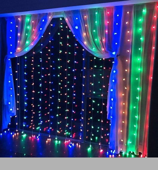 Гірлянда-водоспад Xmas LED 3 м × 1,5 м 240 М-2 Мультикольорова XPRO (47662-7598_300)