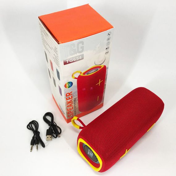 Портативная колонка с led подсветкой TG654, Колонка с подсветкой и светомузыкой, Блютуз аудио приемник BU-15 | Зображення 1