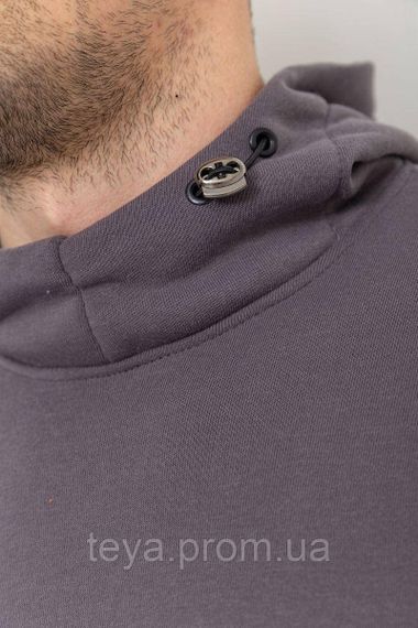 Худі чоловіче на флісі з капюшоном, колір сірий, розмір XXL FA_008409 | Зображення 4