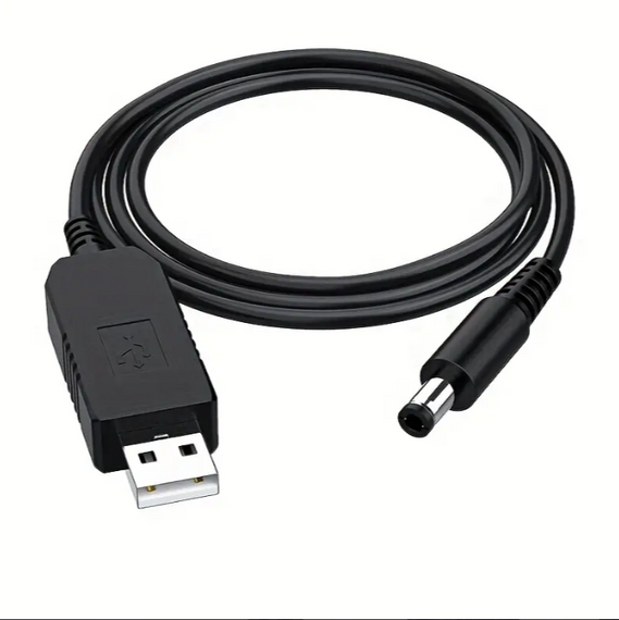 Кабель шнура для роутера з перетворювачем USB-DC 9-12V 5.2 mm Чорний   знижка