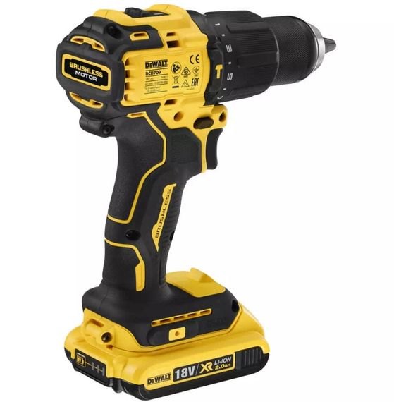 Дриль-шурупокрут акумуляторний DeWalt з АКБ та ЗП DCD709D2T | Зображення 3