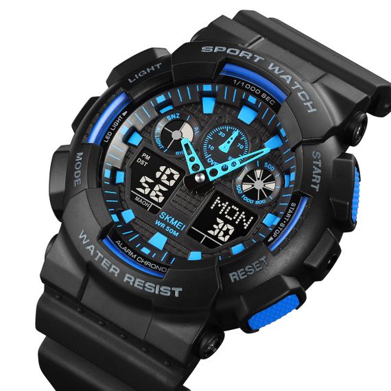Годинник S2kmei 1832 Black-Blue | Зображення 1