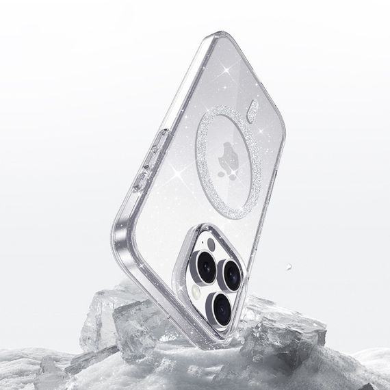 Чехол TPU Eclipse Sparkle (MagFit) для Apple iPhone 12 Pro / 12 (6.1") Clear | Зображення 4