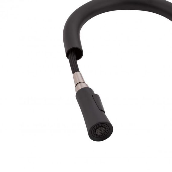 Змішувач для кухні Qtap Evicka з висувним виливом QTEVI9135103UB Black Matt | Зображення 6