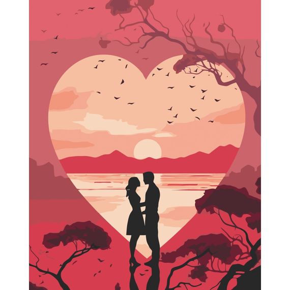 Картина по номерам "Силуэт любви" 11066-AC 40х50 см