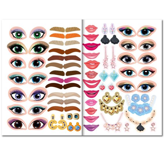 Дитяча книжка з наліпками студія краси "Make up accesories" РМ-76-01 | Зображення 1