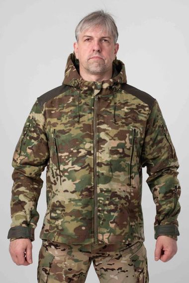 Тактична Куртка мультикам мікрофліс з Капюшоном Military MTP | Зображення 1