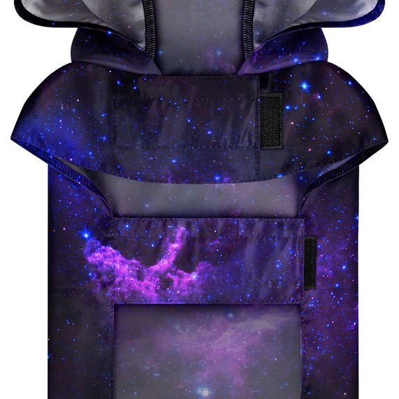 Дощовик-накидка з капюшоном для собак WAUDOG Clothes, малюнок "NASA21", L, А 48-52 см, B 60-70 см, С 42-52 см | Зображення 3