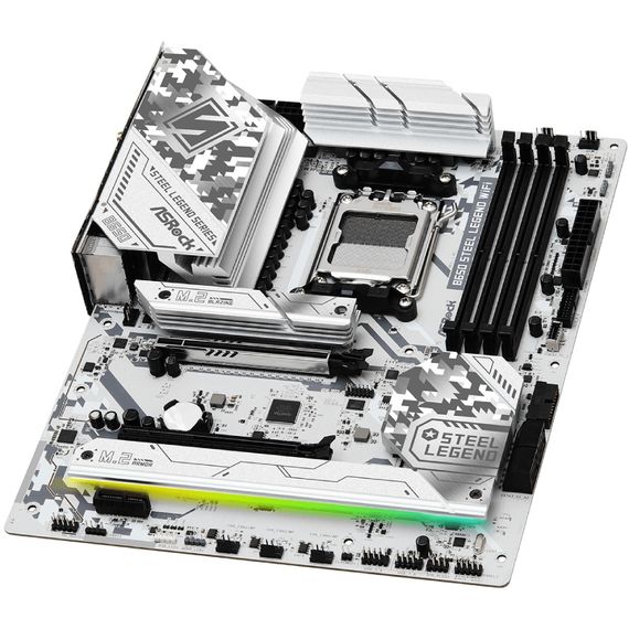 ASRock B650 Steel Legend WIFI (AM5/B650, 4*DDR5, 2xPCIex16, HDMI/DP, 4xSATA,3xM.2, 2.5GLan, ATX)