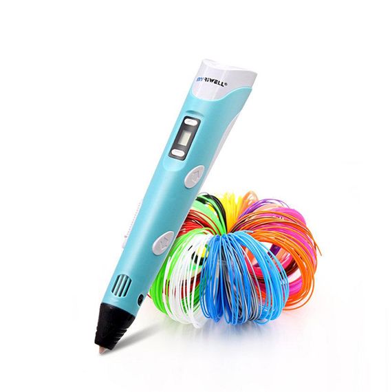 Оригинальная 3d ручка 3D ручка Smart 3D Pen 2 голубая | 3d ручка с дисплеем | Качественная LR-236 3d ручка | Зображення 2