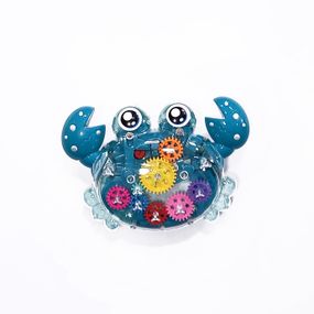Музыкальная игрушка "Мистер Крабс" ТК 41772 WToys, на укр.яз., звук, свет, колесо свободного хода, в коробке (6946615047815) Голубой