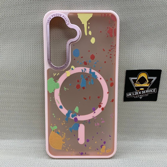 Чехол Wlons Unicorn противоударный PC+TPU для Samsung Galaxy S24 / S25 MagSafe Матовый Розовый