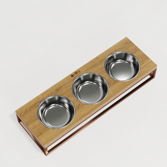 Миски на подставке для котов и маленьких собак Hollky Base Bar (3 × 0,45 л) Bar-54187-GLNT | Зображення 6