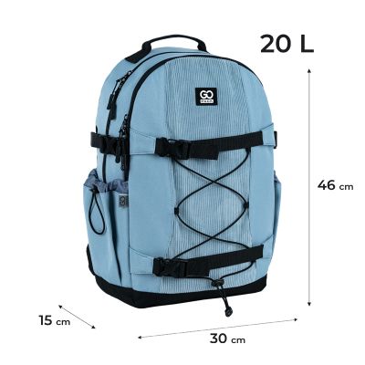 Рюкзак школьный GoPack Education Teens 186 блакитний (GO25-186L-2) | Зображення 7