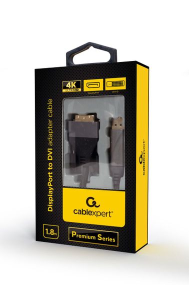 Кабель Cablexpert CC-DPM-DVIM-4K-6, DisplayPort вилка / DVI вилка, 1.8 м | Зображення 2