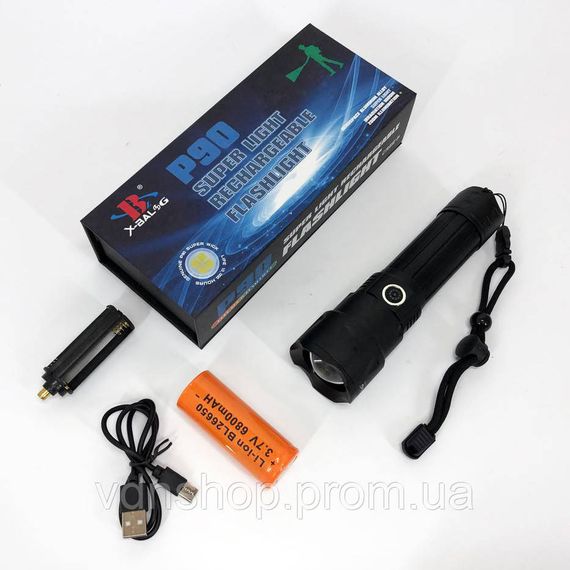 Компактный портативный фонарь, Усиленный ручной фонарик, Мощный светодиодный фонарь UZ-48 | Зображення 4