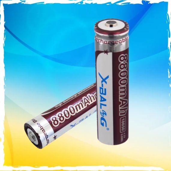 Акумулятор літієвий, батарейка 18650 X-Balog 8800mAh 4.2V Li-ion. Літієва. (Реально 1800-2000mAh)