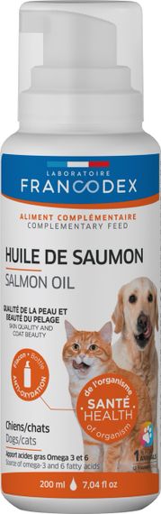 Олія лосося для собак та котів Francodex Salmon Oil Dog Cat, 200 мл