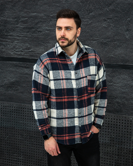 Рубашка байка Топ бело-черный S L