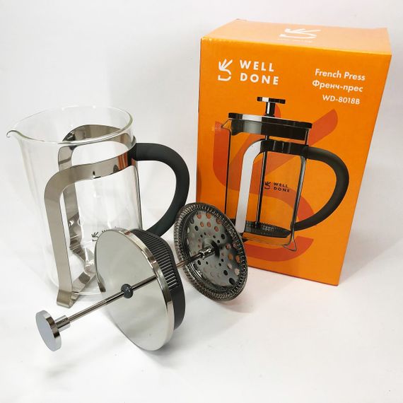Френч-прес Well Done WD-8018B з ручкою soft-touch 800 мл, Китайський заварник чайник для заварювання трав | Зображення 7