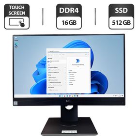 Моноблок Dell OptiPlex 5480 / 24" (1920x1080) IPS Touch / Intel Core i5-10500 (6 (12) ядер по 3.1 - 4.5 GHz) / 16 GB DDR4 / 512 GB SSD / Intel UHD Graphics 630 / WebCam / 2x 4W / DVD-ROM б/у