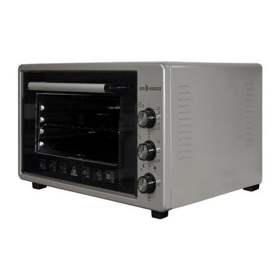 Духовка электрическая настольная для дачи Sea Breeze SB-0702 38 л 1420 Вт, Электродуховка HR-332 для выпечки | Зображення 3