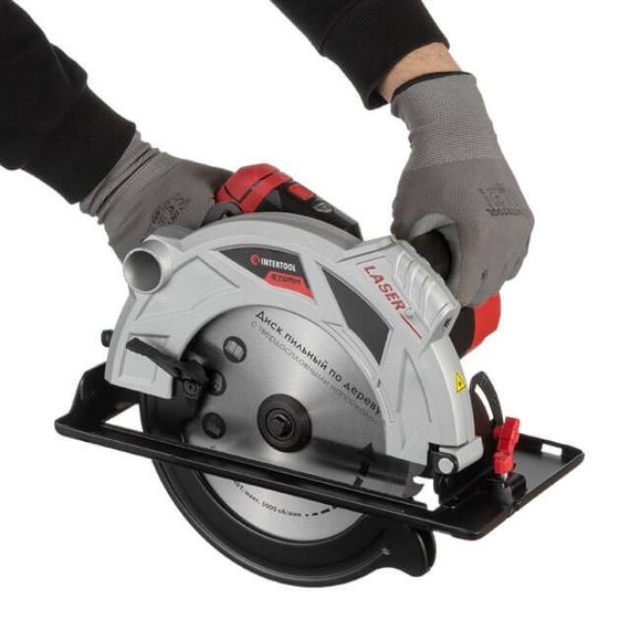 Пила дискова 2000 Вт, 5000 об/хв, кут 90-45, глибина розпилювання 85-56 мм, диск 235*30 мм, 40 зубів, лазер,1 | Зображення 9