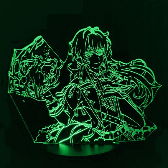 Акриловый светильник-ночник Дилюк 2 зеленый tty-n001298