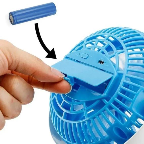 Акумуляторний міні-вентилятор з прищіпкою, USB, LY-582 / Настільний вентилятор / Вентилятор на стіл | Зображення 3