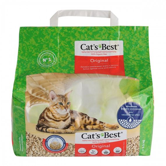 Наповнювач Cat’s Best для котячого туалету Original деревний 5 л / 2,1 кг | Зображення 2