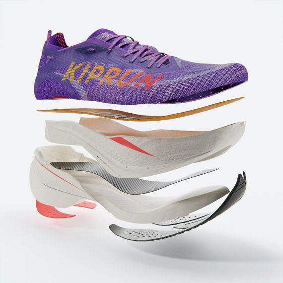 Кросівки чоловічі Kiprun KD900X LD+ для бігу з карбоновою вставкою фіолетові - EU44 UA43,5 | Зображення 7